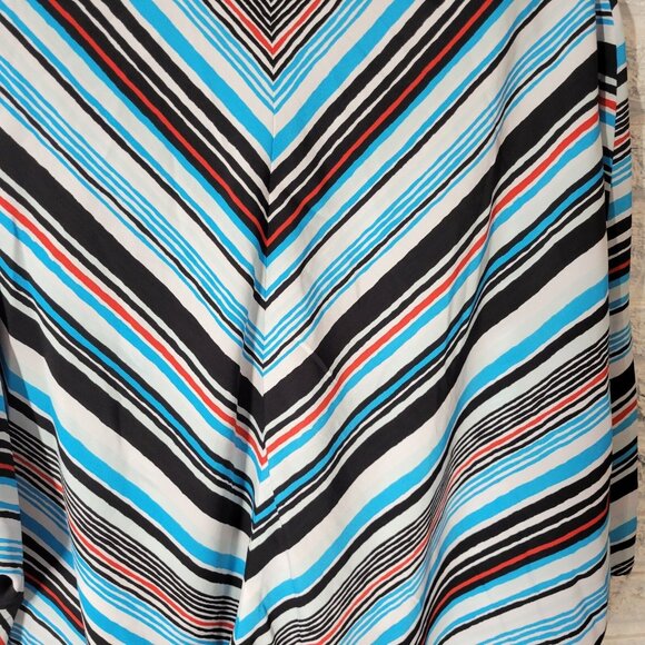 Jones New York Signature Women Top 3X Plus Dolman Sleeve Blue Stripe STR22E - Picture 6 of 9